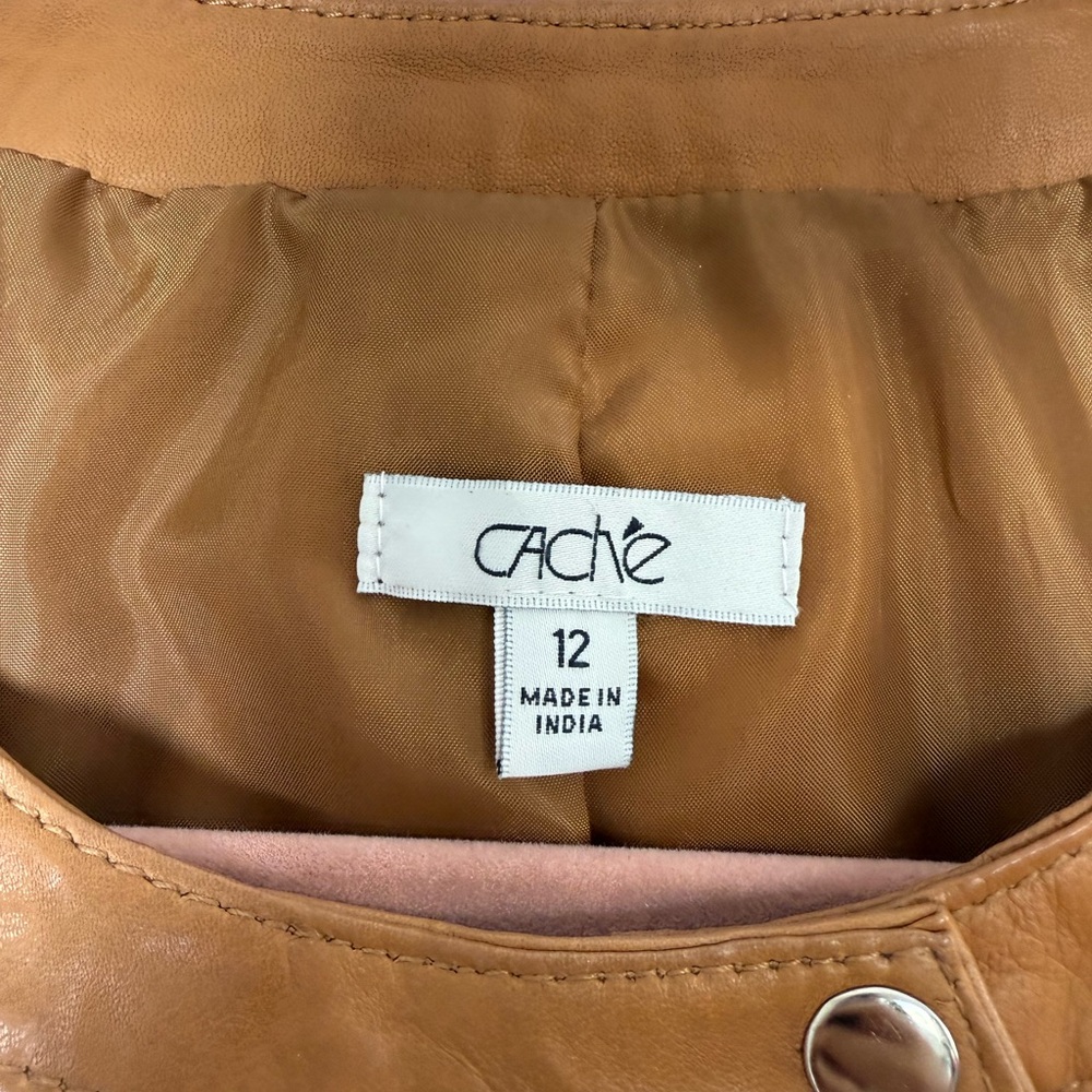 Cache Camel Leather Jacket - Picture 7 of 8